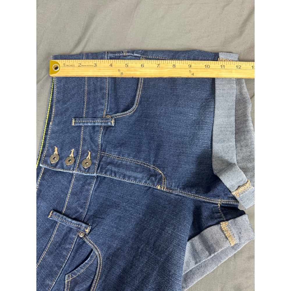 G by GUESS Womens High Waisted Cuffed Denim Shorts Dark Wash Blue Size 29 R60D08 - Picture 6 of 16